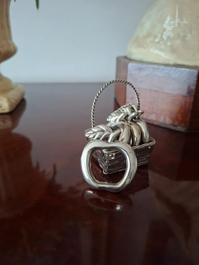 Lote 2 jarrones plata lazo