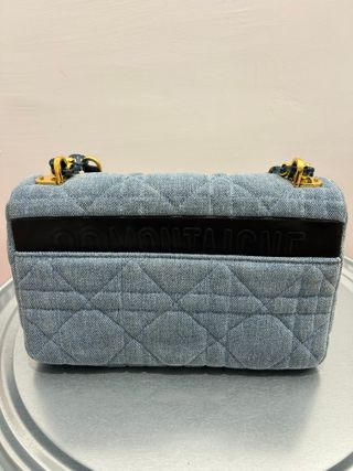 Bolso Dior 30 Montaigne Tejano Azul Dorado