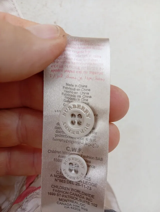 Trench Burberry bambina 3 anni