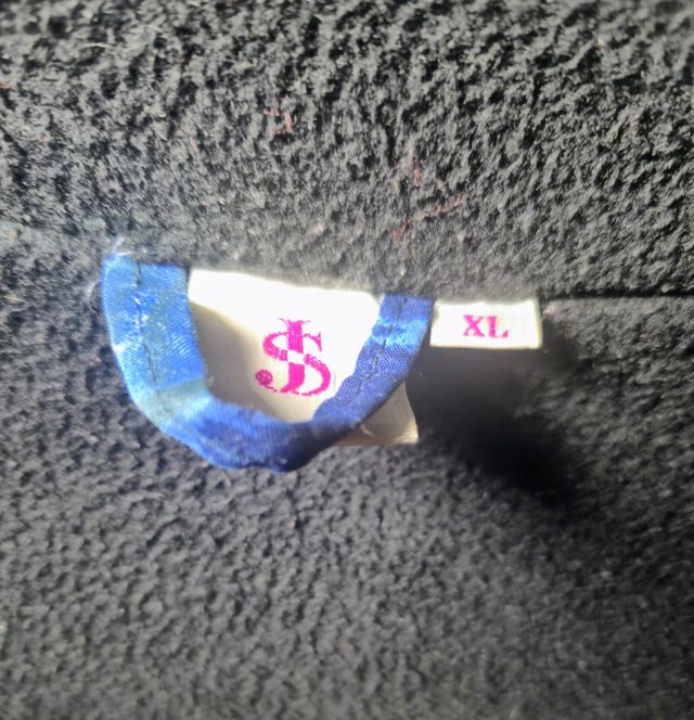 Chaqueta con capucha estampada azul