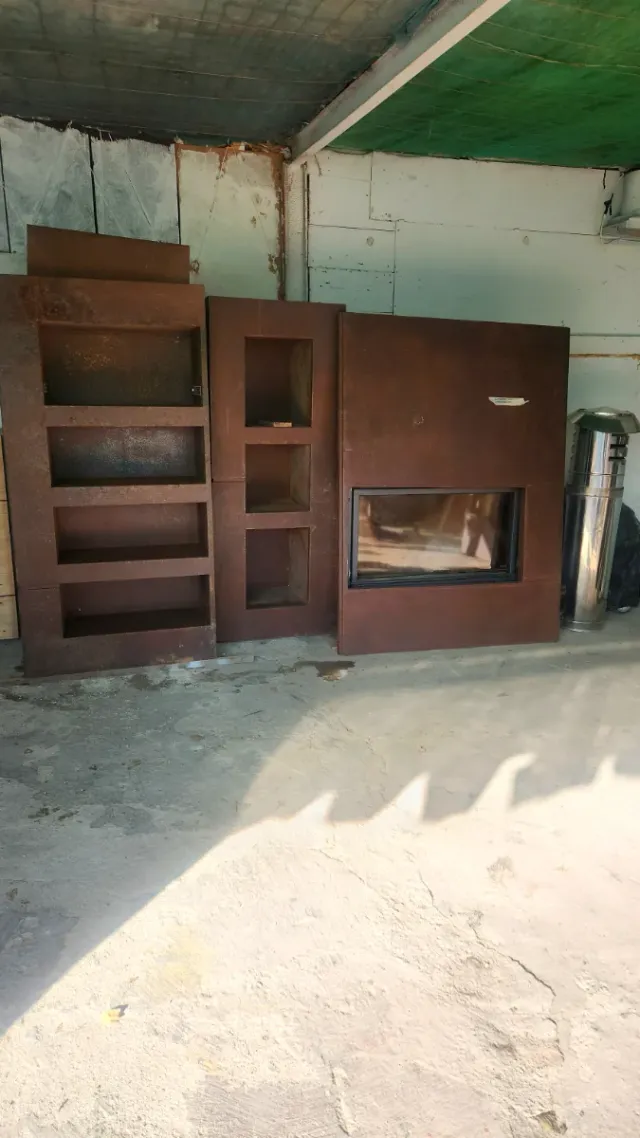 Estufa de leña diseño moderno