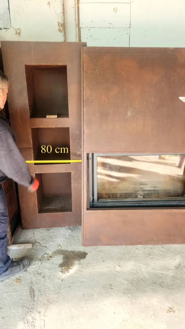 Estufa de leña diseño moderno