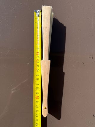 Abanico BREATHE madera blanco y beige