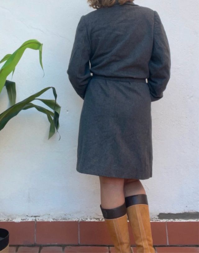 Abrigo de mujer Ermenegildo Zegna Lana Gris XL