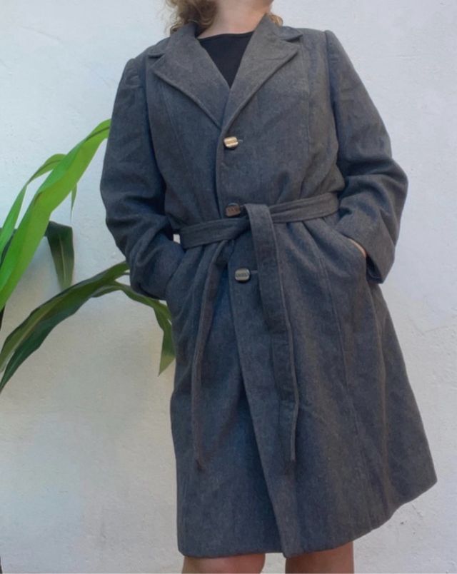 Abrigo de mujer Ermenegildo Zegna Lana Gris XL