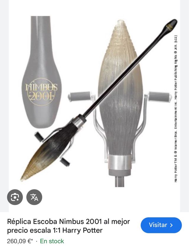 Réplica Escoba Nimbus 2001 Harry Potter