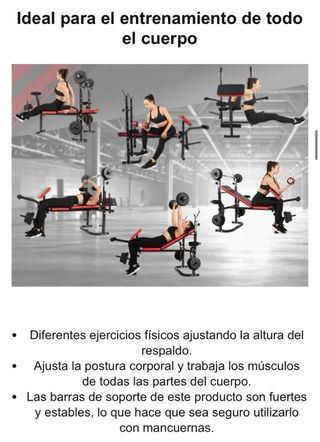 Banco de Pesas ISE con Mancuernas