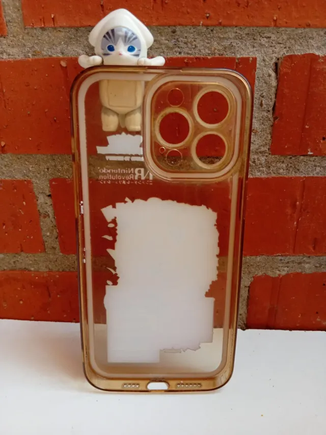 Funda móvil transparente con figura