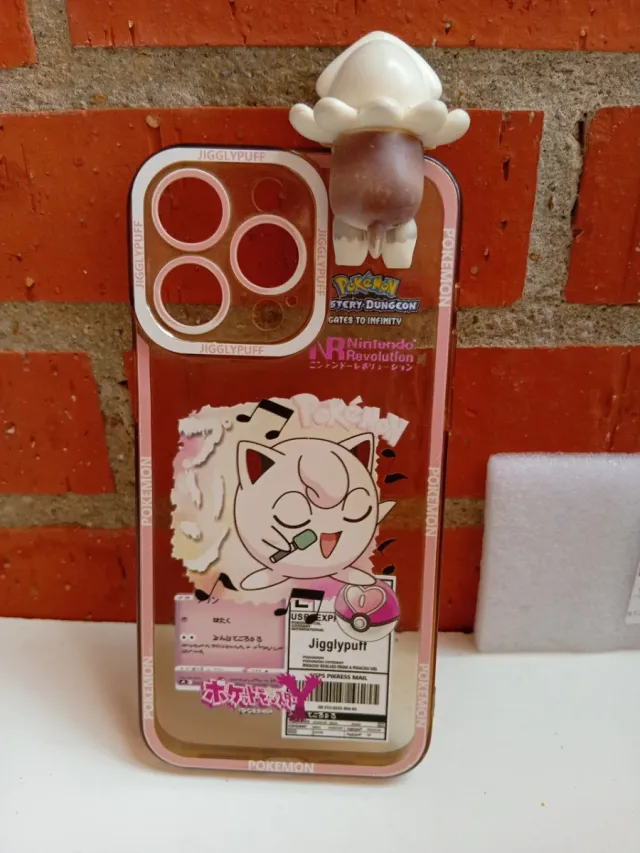 Funda móvil transparente con figura