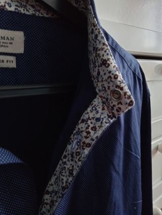 Camisa Zara Azul Hombre Talla L