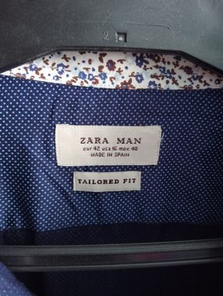 Camisa Zara Azul Hombre Talla L