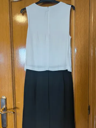 Vestido Massimo Dutti blanco y negro