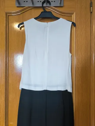 Vestido Massimo Dutti blanco y negro