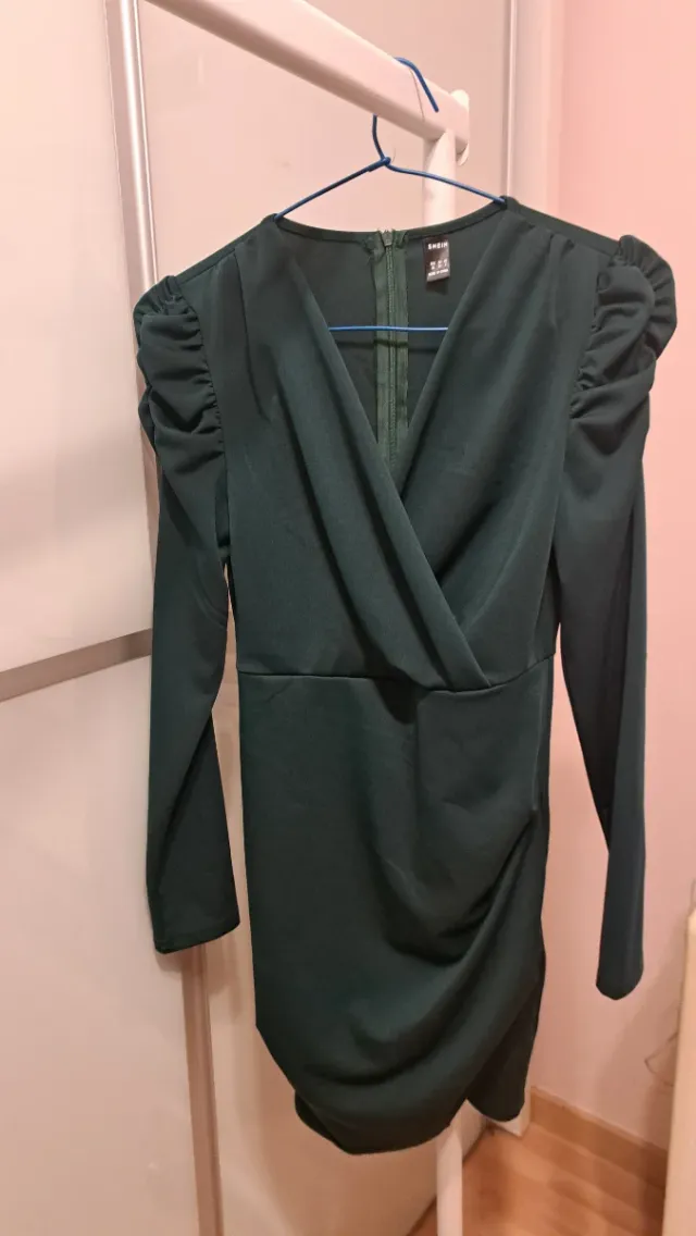 Vestido verde manga larga