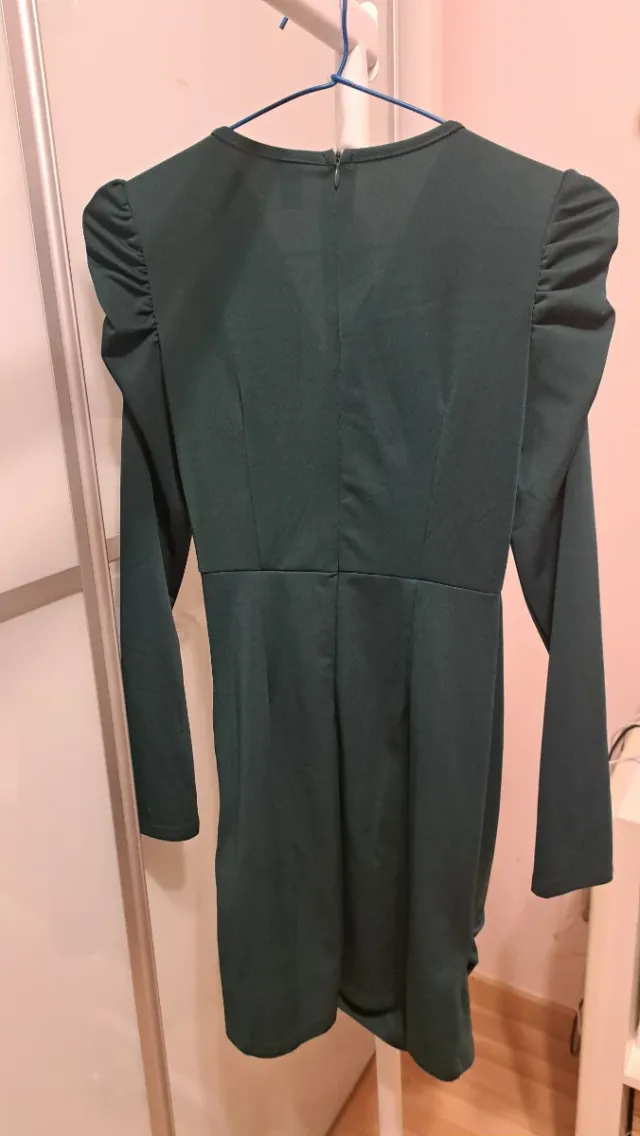 Vestido verde manga larga