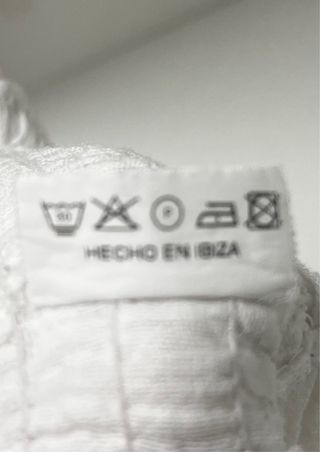 Conjunto Ibicenco Top y Falda Blanco 10-12 Años