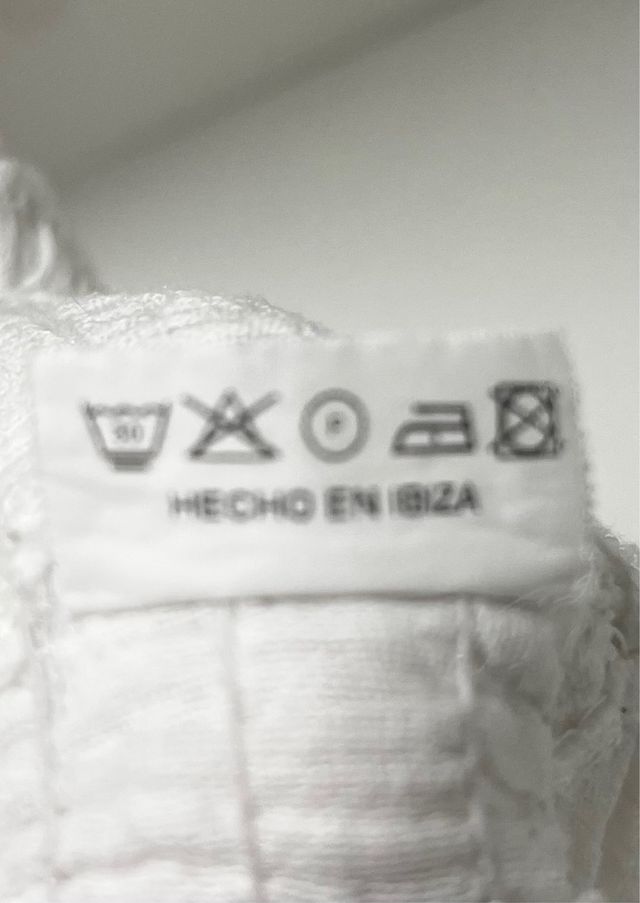 Conjunto Ibicenco Top y Falda Blanco 10-12 Años