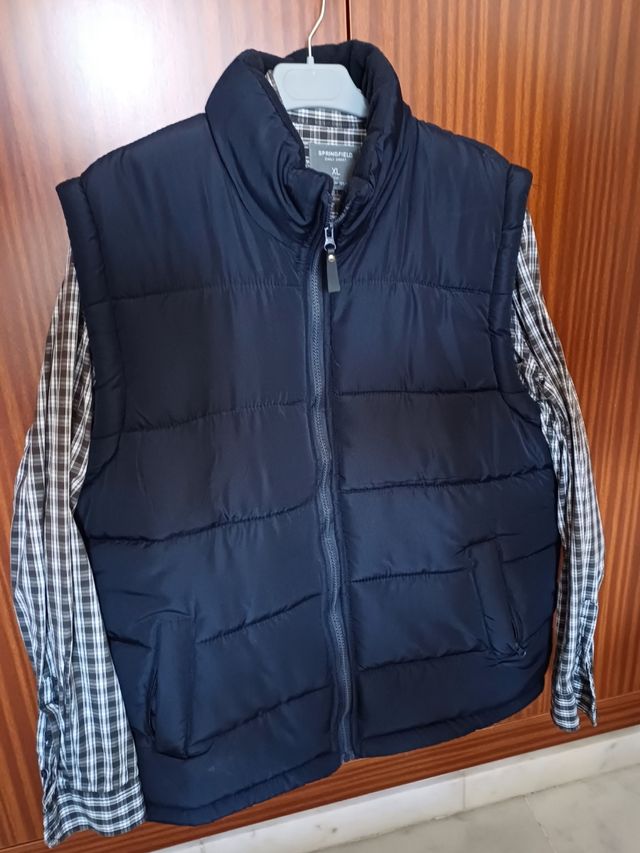 Chaleco acolchado azul marino XL