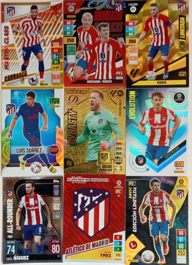 100 cromos del Atlético de Madrid Sin Repetir 