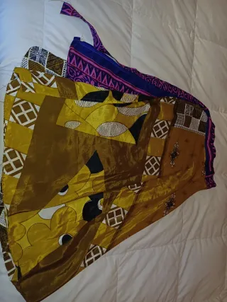 Falda India Estampada Talla Única de Seda