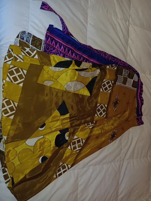 Falda India Estampada Talla Única de Seda