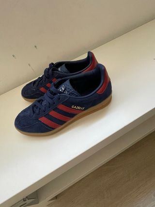 Adidas Gazelle Mujer Talla 37 Azul/Rojo