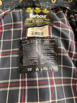 Barbour Border Hombre Talla 42 Chaqueta Verde