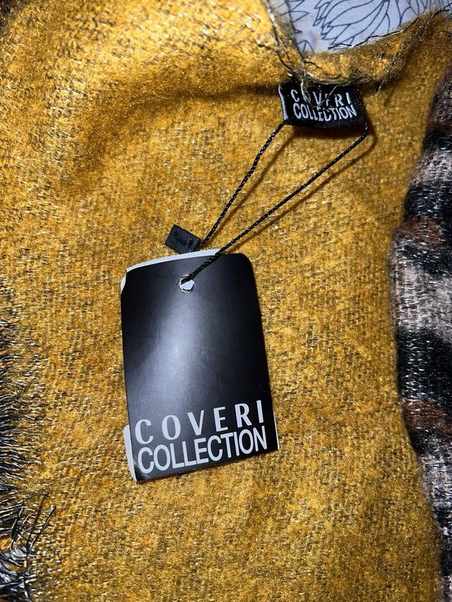 Sciarpa Coveri Collection leopardata e gialla