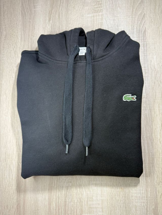 SUDADERA LACOSTE NEGRA