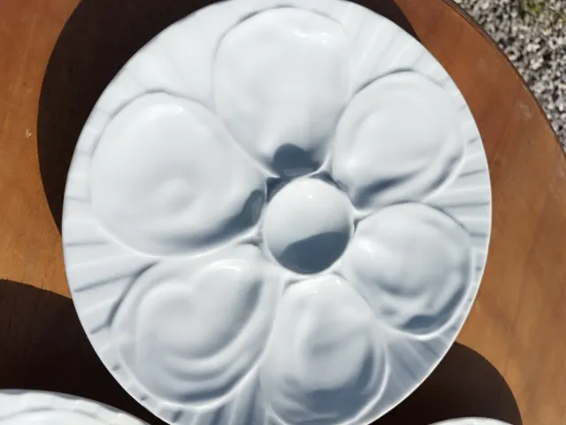 Platos de aperitivo de porcelana blanca