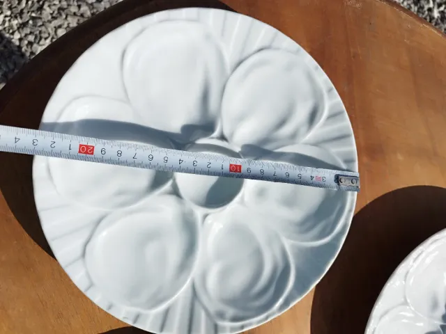 Platos de aperitivo de porcelana blanca