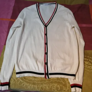 Jersey, suéter Zara Hombre Raya Roja Negra Blanca
