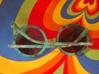 Gafas de sol redondas multicolor y turquesa