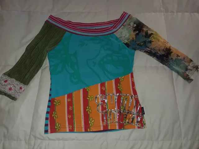 Top Liberto rayas azul y morado