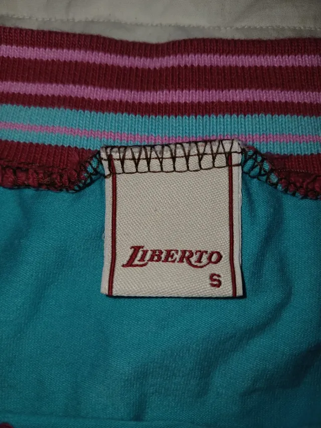 Top Liberto rayas azul y morado