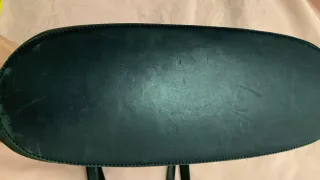 Borsa Genny vintage pelle nera fibbia oro