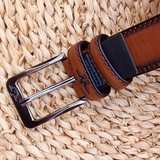 CINTURÓN MARRÓN ESTILO ITALIANO 125 cm AMAWOLF