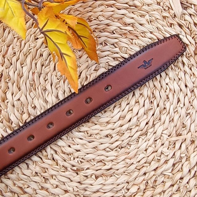 CINTURÓN MARRÓN ESTILO ITALIANO 125 cm AMAWOLF