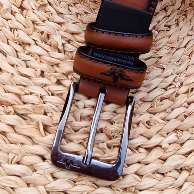 CINTURÓN MARRÓN ESTILO ITALIANO 125 cm AMAWOLF