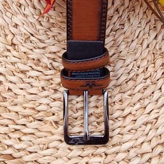 CINTURÓN MARRÓN ESTILO ITALIANO 125 cm AMAWOLF