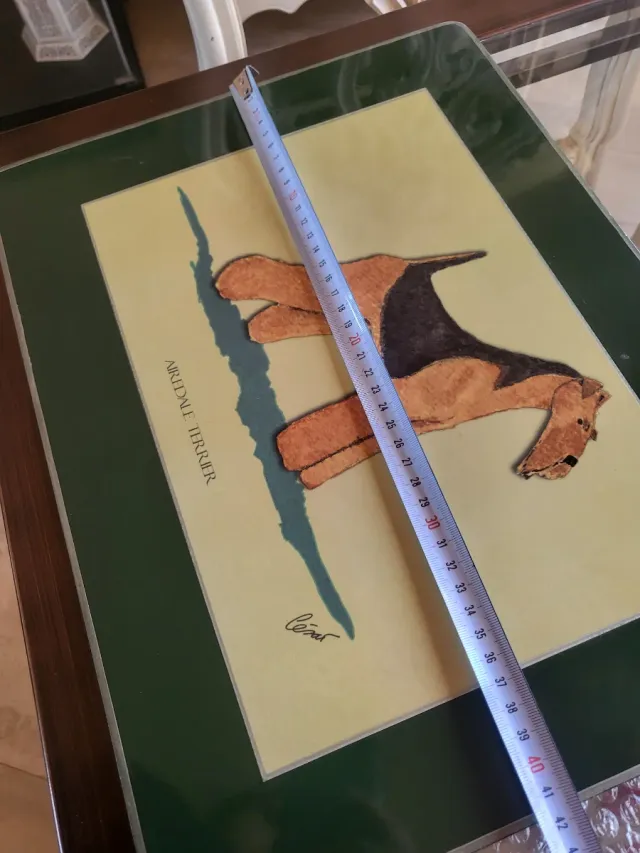 Salvamanteles Vintage Airedale Terrier