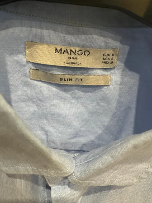 Camisa Mango azul clarito talla M
