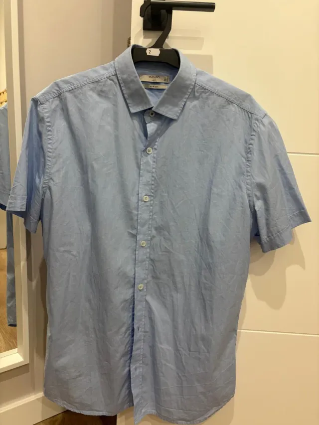 Camisa Mango azul clarito talla M