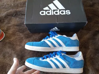 Zapatillas Adidas Gazelle Azul/Blanco Talla 44.5
