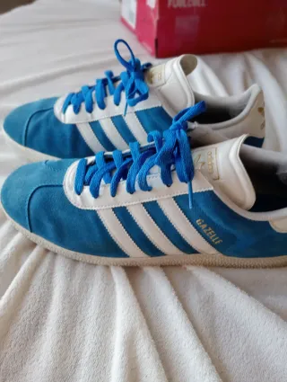 Zapatillas Adidas Gazelle Azul/Blanco Talla 44.5