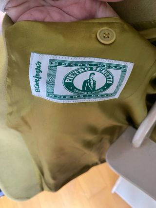 Abrigo americano verde pistacho hombre