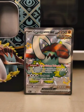 Carta Pokémon Grandizanne EX Full Art + Tin
