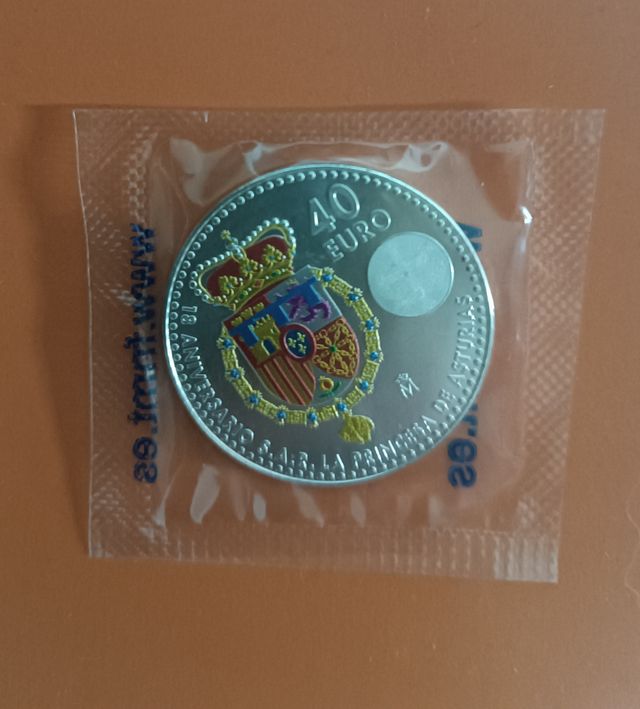 Moneda 40€ Princesa Leonor 18 Aniversario