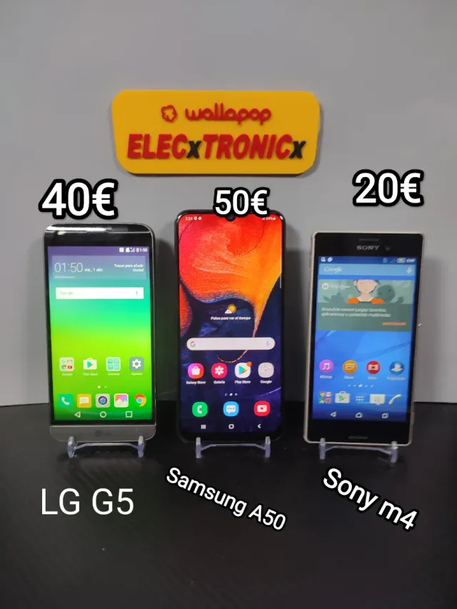 LG G5, Samsung A50, Sony M4