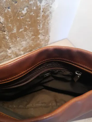 Bolso de piel marrón ACOSTA